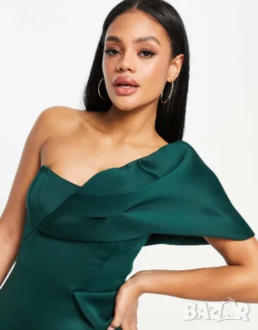 Нова дамска зелена рокля ASOS, тип неопрен, снимка 2 - Рокли - 49749743