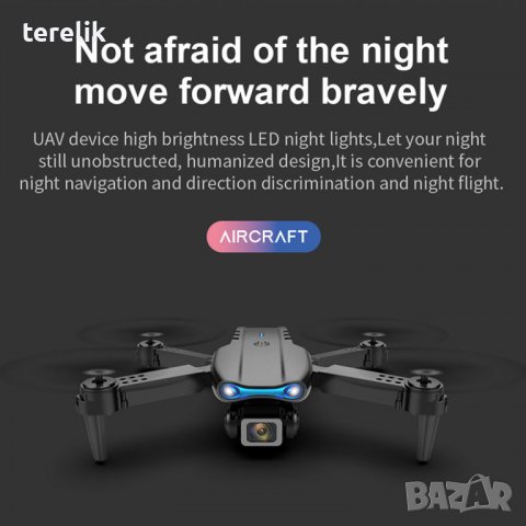 # Нови 3 цвята E99 PRO Dron 4k HD 2 камери WIFI FPV Въздушна фотография избягва препятствия Вносител, снимка 12 - Дронове и аксесоари - 39849135