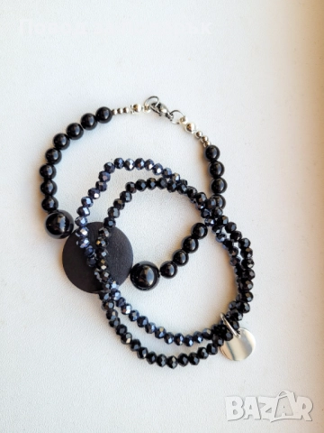 Сет гривни в тъмни нюанси , снимка 3 - Гривни - 52647644