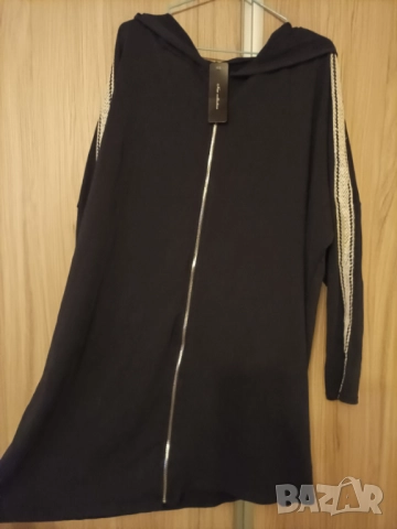 Макси нов дълъг суитшърт с качулка , снимка 2 - Суичъри - 52837390