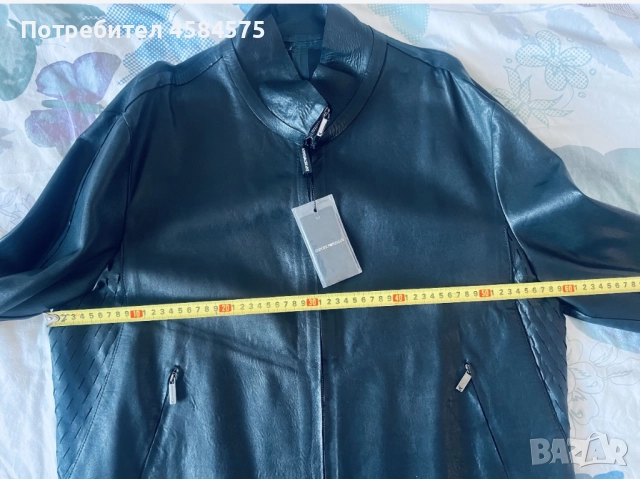 Мъжко кожено яке Emporio Armani , снимка 8 - Якета - 51597419