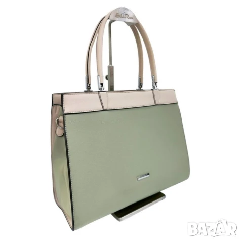 Модерна дамска чанта с двуцветен дизайн, снимка 2 - Чанти - 50682620