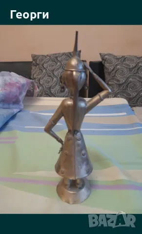 Стара статуетка танцьорка, снимка 3 - Колекции - 50107496