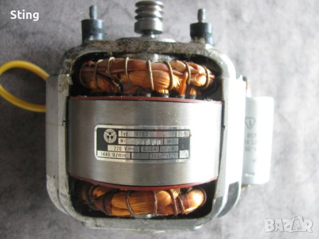 Магнетофон Мотор , Немски Асинхронен с Кондензатор , Отличен, снимка 3 - Други - 43502383