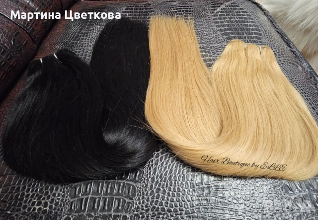 Естествена коса на цяла треса, снимка 4 - Аксесоари за коса - 53385728