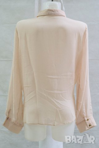 Дамска ефирна риза в цвят праскова Aldora - 2XL/3XL, снимка 2 - Ризи - 43101430