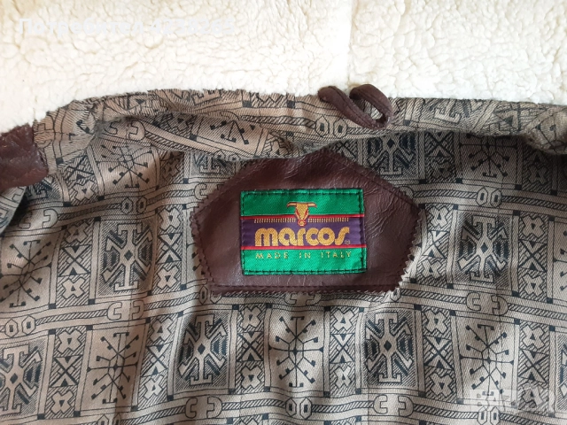 Яке "Marcos", естествена кожа, кафяво Made in Italy, снимка 8 - Якета - 52913263