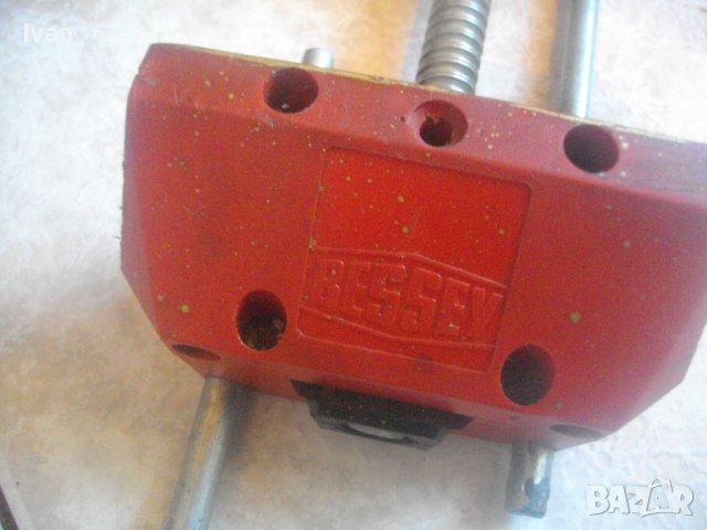 Дърводелско Менгеме-Старо Качество-WEST GERMANY-BESSEY S10-Отлично-Отваря 105 мм-Челюсти 90мм-Стяга, снимка 10 - Менгемета - 43202898