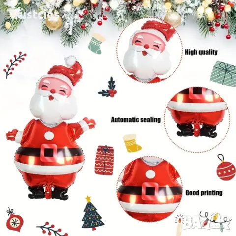 Надуваем балон дядо коледа 120 см, снимка 4 - Декорация за дома - 47390136