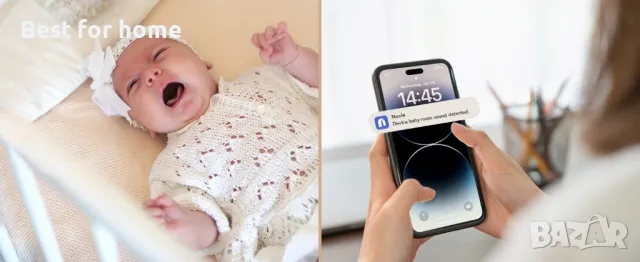 nooie Бебефон камера с аудио и специализирано безплатно приложение, снимка 14 - Бебефони - 48468830