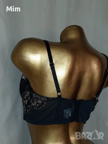 hunkemoller 85 D Черен дантелен сутиен, снимка 5 - Бельо - 51058800