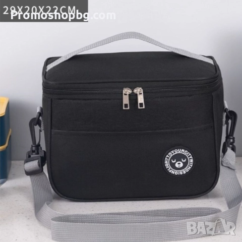 Термо чанта за храна, 29x20x21 см, Черна, снимка 3 - Други - 51788983