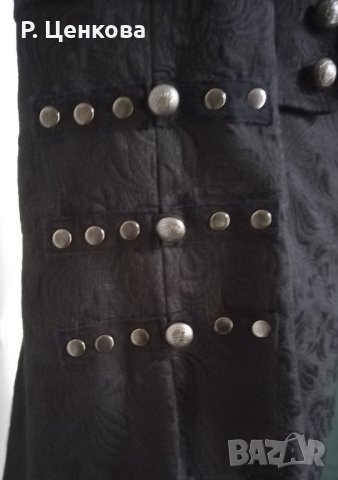Дамско черно манто на H&R стил готик или стиймпънк, елегантно, официално , снимка 4 - Палта, манта - 42947651