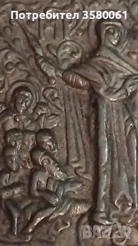 Стара бронзова икона "Радост на всички, които скърбят", снимка 3 - Други ценни предмети - 52968187