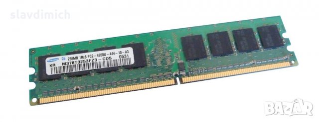 Рам памет RAM Samsung модел m378t3253fz3-cd5 256 MB DDR2 533 Mhz честота , снимка 1 - RAM памет - 28881185