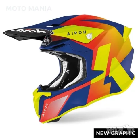 Мотокрос каска Airoh Twist 2.0 LIFT AZURE MATT