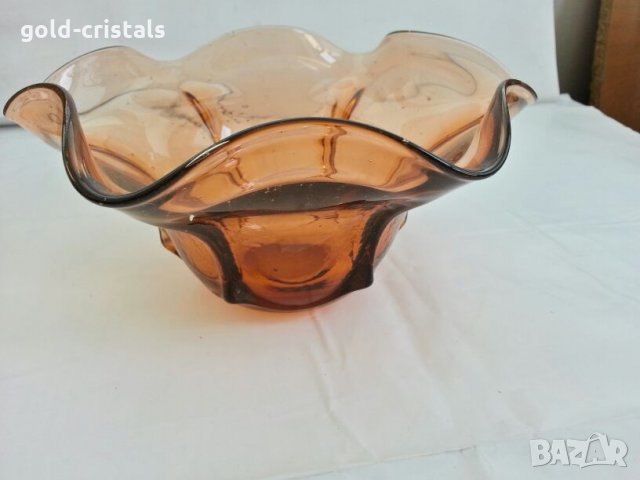стара стъклена купа фруктиера 