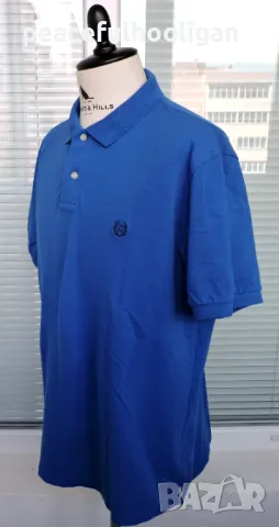 Chaps By Ralph Lauren - страхотна мъжка синя тениска с яка размер XL, снимка 7 - Тениски - 48926872