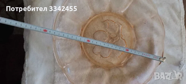 Комплект стари стъклени съдове, с кафяв оттенък, снимка 5 - Колекции - 51461535