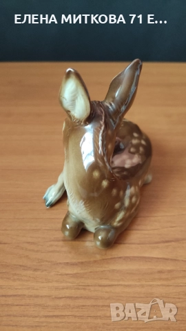 *Metzler&Ortloff* Германия фигурка на сърничка от глазиран порцелан, снимка 4 - Колекции - 52931575