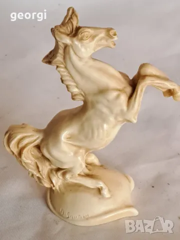 италианска статуетка кон A. Santini 25/2   , снимка 3 - Статуетки - 50035219