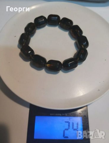 Красива гривна от естествен балтийски кехлибар 120 карата., снимка 6 - Гривни - 37137409