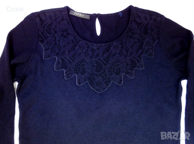 ESPRIT тъмно синя рокля, снимка 3 - Рокли - 53201853