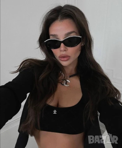 очила с черен обикновен калъф prada chanel , снимка 3 - Слънчеви и диоптрични очила - 50595340