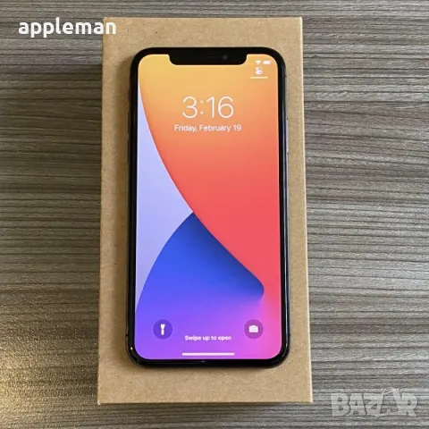 Apple iPhone X 64GB Black Айфон 10 черен Бг меню 100% батерия