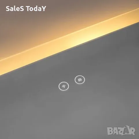 Огледало за баня с LED осветление, 50х70см, снимка 3 - Огледала - 48674800