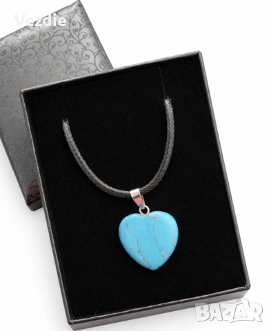 Колие с тюркоазен камък, снимка 2 - Колиета, медальони, синджири - 53197502