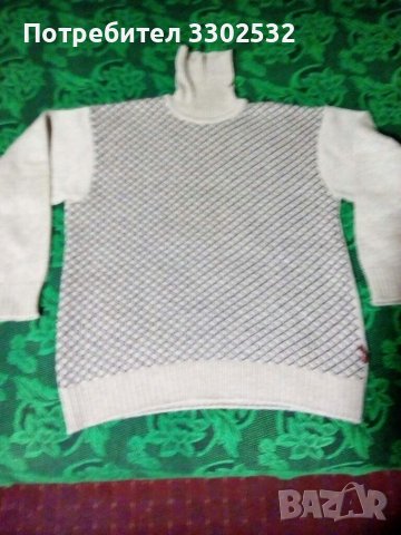 Мъжко вълнено поло-пуловер., снимка 1 - Пуловери - 37852291