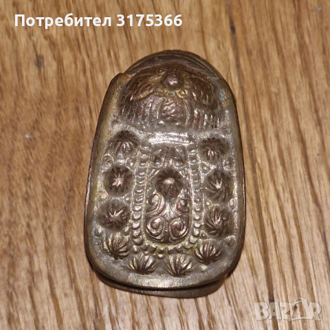 Сребърна възрожденска религиозна  гривна рогатка, снимка 4 - Антикварни и старинни предмети - 44846629