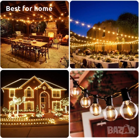 150 фута LED глобусови външни гирлянди, снимка 7 - Външни лампи - 52130197