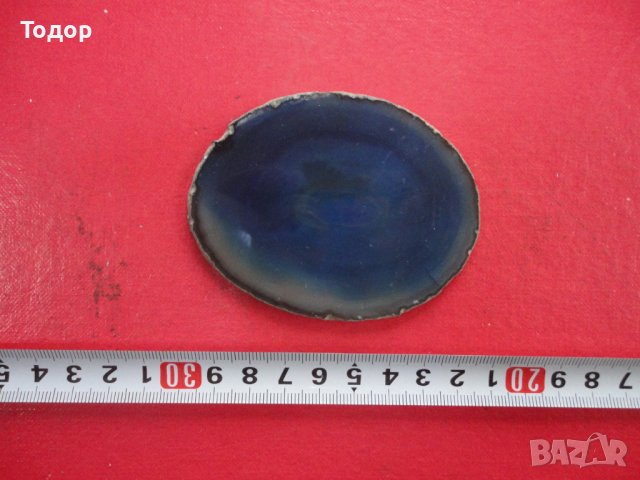 Полиран минерал ахат халцедон 11, снимка 1 - Колекции - 43966503