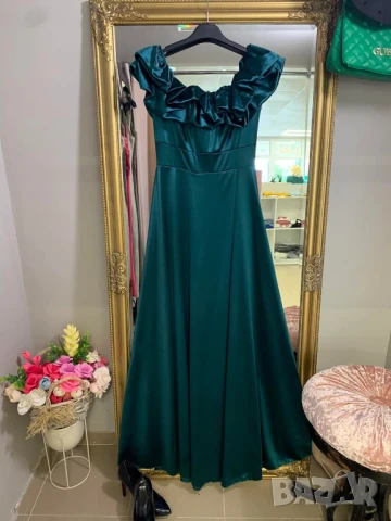 💚Дълги елегантни,сатенени рокли  , снимка 2 - Рокли - 50622589