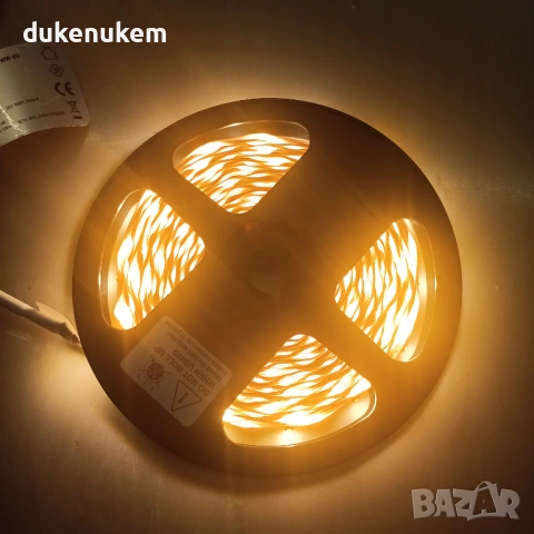 LED светлинна лента 10 м – топло бяла, димируема, IP20, снимка 9 - Лед осветление - 53163267