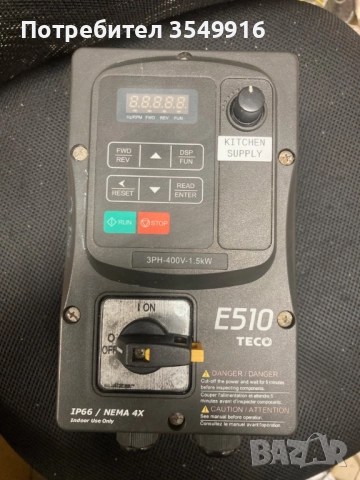 Честотен регуЧестотен регулатор (инвертор)TECO 1.5КW 400V, снимка 2 - Други машини и части - 52094449