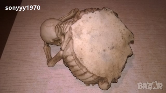 черепи-Декоративен пепелник-14х12х12см, снимка 12 - Колекции - 26905679