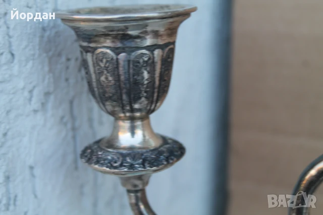 Руски сребърни свещници, снимка 2 - Антикварни и старинни предмети - 51408072