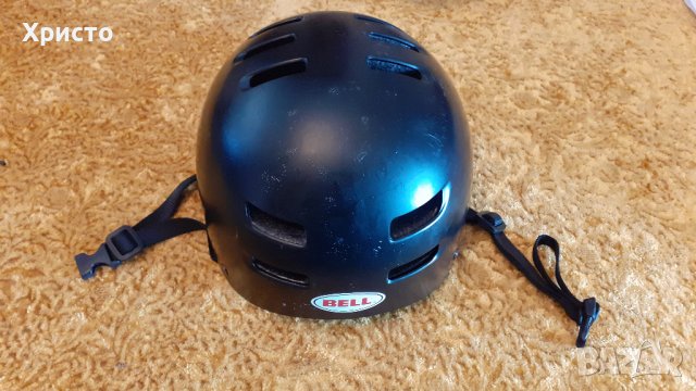 каска спортна защитна BELL велосипедна, пластмаса стиропор надеждна, черна