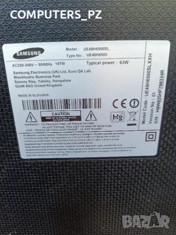 Телевизор SAMSUNG 48" H6500 UE48H6500 работещ на части спукан панел, снимка 2 - Части и Платки - 47280028