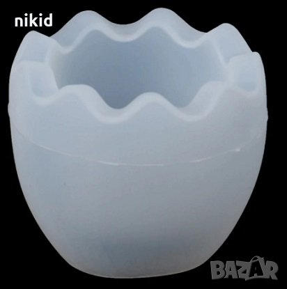 3D Яйце черупки 2 части силиконов молд форма фондан смола шоколад гипс свещ, снимка 3 - Форми - 32936861