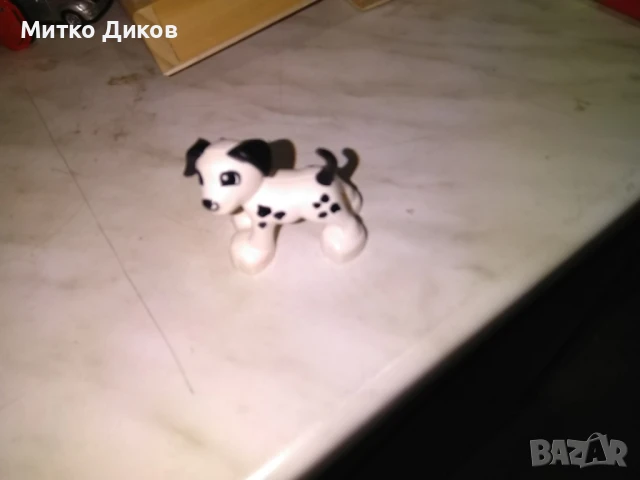 Куче порцеланова мини фигурка с номер от Лего Дупло Дог Далматинец