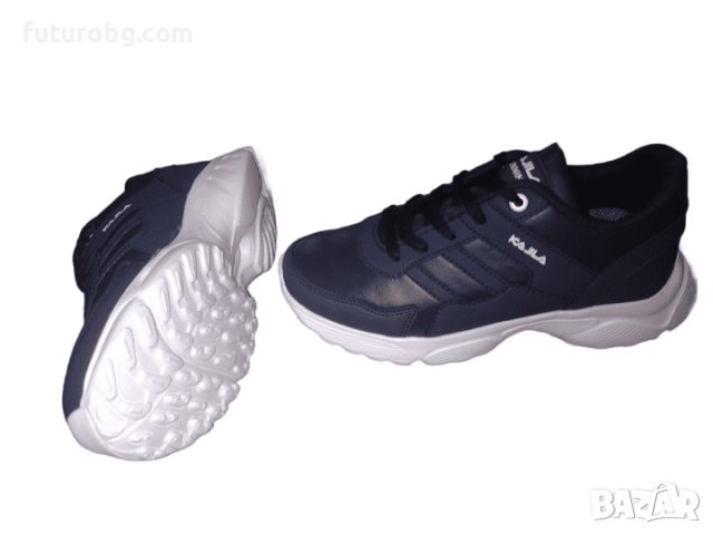 Тъмносини водоустойчиви маратонки -еко кожа, снимка 2 - Маратонки - 43745698