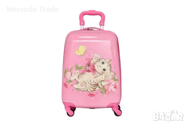 Детски куфар Mercado Trade, Поликарбон, Коте с пеперуда