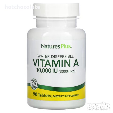  NaturesPlus, Water-Dispersible Vitamin A, 10,000 IU (3,000 mcg), 90 Tablets 