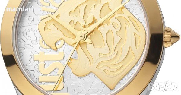 JUST CAVALLI 🍊 Дамски часовник "GOLD SILVER PANTERA" нов с кутия и 2г. гаранция, снимка 5 - Дамски - 43328826