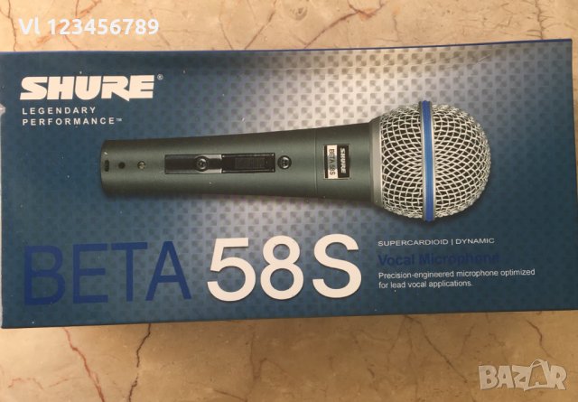 Професионален /караоке/ микрофон SHURE BETA 58S, снимка 1 - Микрофони - 33595091