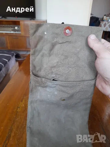 Стара брезентова военна чанта,сумка,чохъл #2, снимка 5 - Антикварни и старинни предмети - 49454096